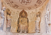 070624-1649 Sculpture of seated Buddha at Binglingsi (Yellow River, Gansu)