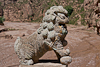 070624-1670 Stone lion sculpture at Binglingsi (Yellow River, Gansu)