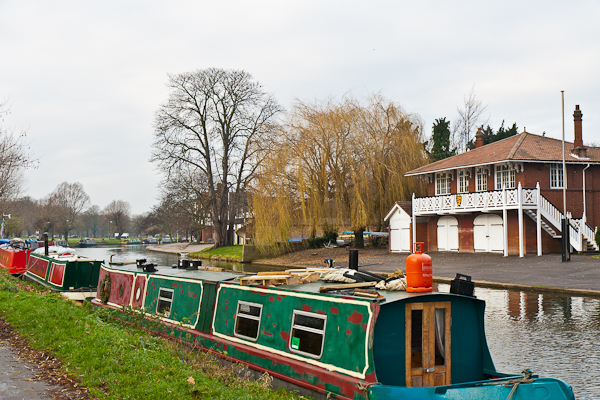 Narrow boats on the River Cam (Cambridge, UK)