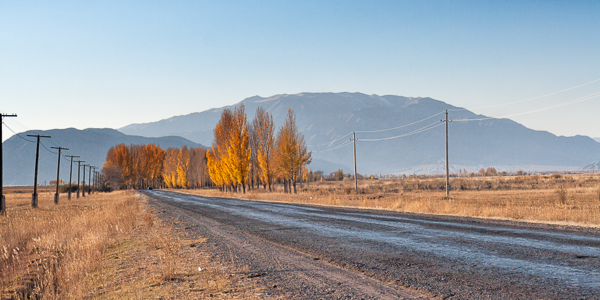 The road from Bishkek to Barskoon (Kyrgyzstan)