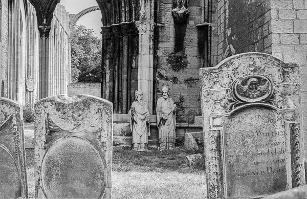 Two ancient gentlemen at Crowland Abbey