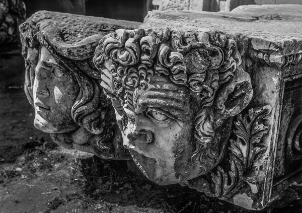 Architectural fragments at Aphrodisias (Turkey)