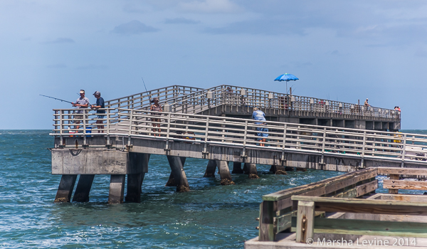 Anglers fishing off the jetty (Jetty Park, Cape Canaveral)