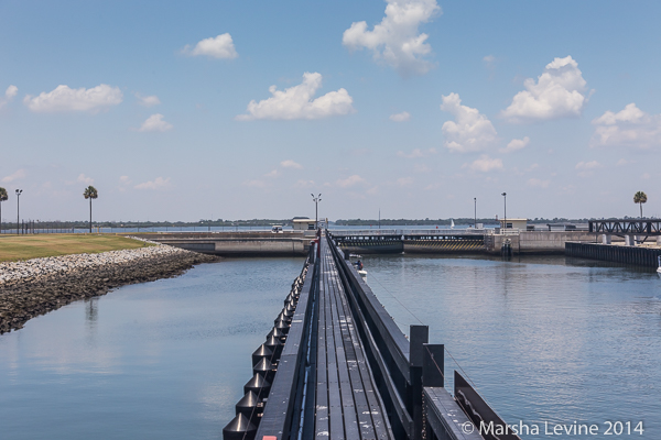 Canaveral Lock, facing the gates leading to the Banana River