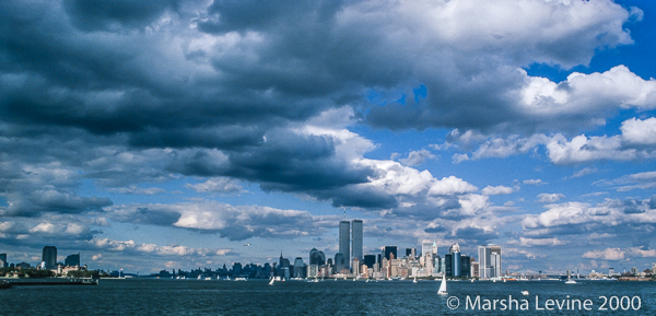 Manhattan skyline, October 2000