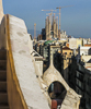 081218-0996 Sagrada Familia church from the roof of Casa Mila, Barcelona